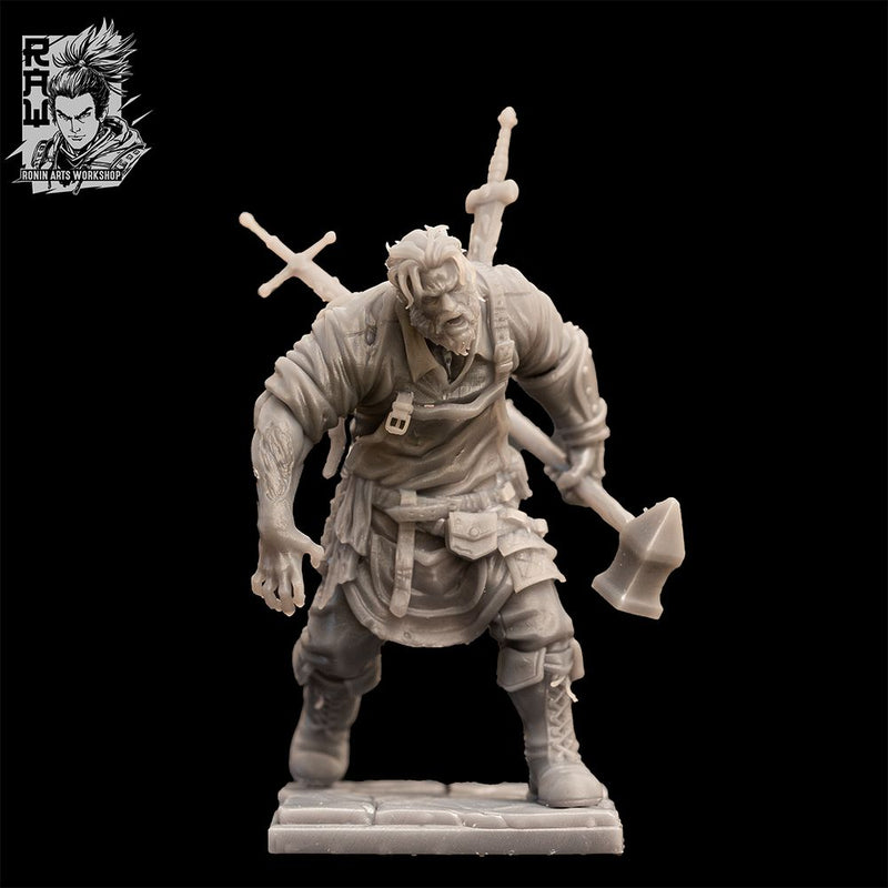 Gustave The Blacksmith - Living and Undead alts mini - 54mm - Only-Games