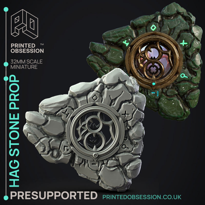 Hag Stone - Prop -  PRESUPPORTED - Illustrated and Stats - 32mm scale - Only-Games