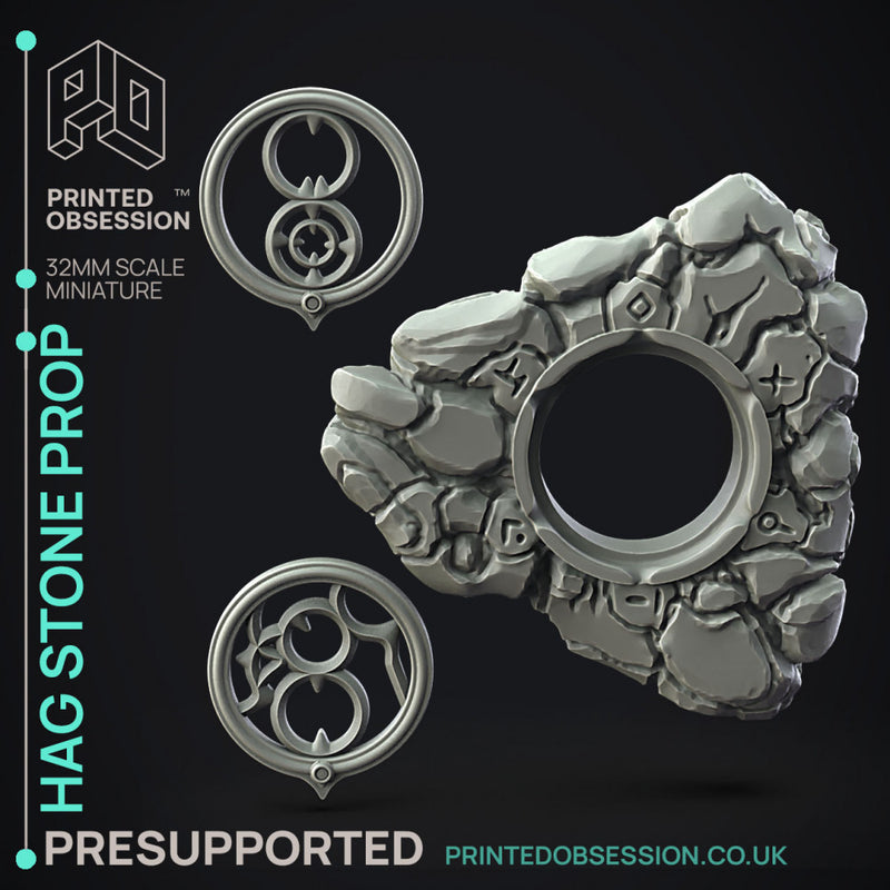 Hag Stone - Prop -  PRESUPPORTED - Illustrated and Stats - 32mm scale - Only-Games