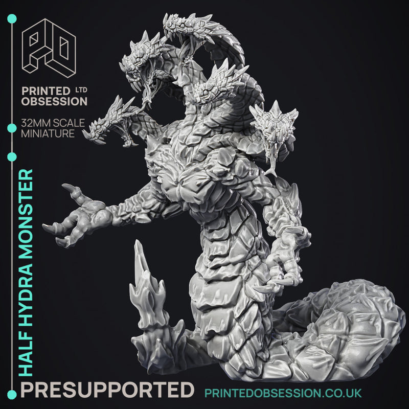 Half Snake Hydra - Large Creature - PRESUPPORTED - 32mm scale - Only-Games