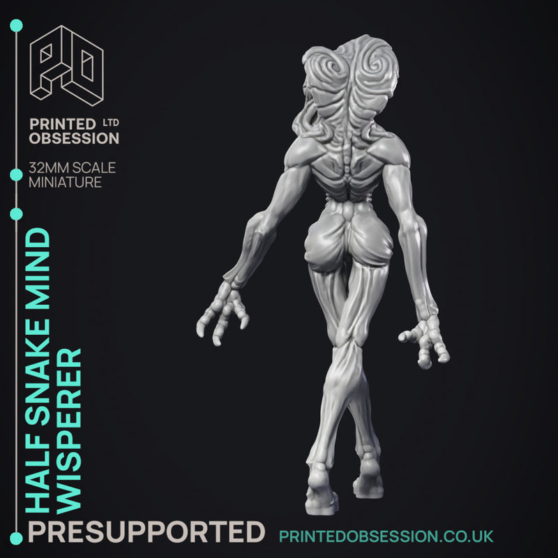 Half Snake Mind Wisperer - Unusual monster - PRESUPPORTED - 32mm scale