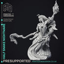 Half Snake Nightmare - Female half snake magic user -  PRE SUPPORTED - 32mm scale