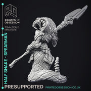 Half Snake Abomination - Spearsnake - 32mm - PRESUPPORTED - D&D - Only-Games