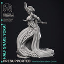 Half Snake Yokai - Elemental Creatures -  PRESUPPORTED - Illustrated and Stats - 32mm scale