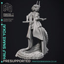 Half Snake Yokai - Elemental Creatures -  PRESUPPORTED - Illustrated and Stats - 32mm scale