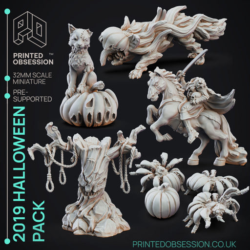 Halloween Pack - 7 Presupported Models - 32mm scale - Only-Games