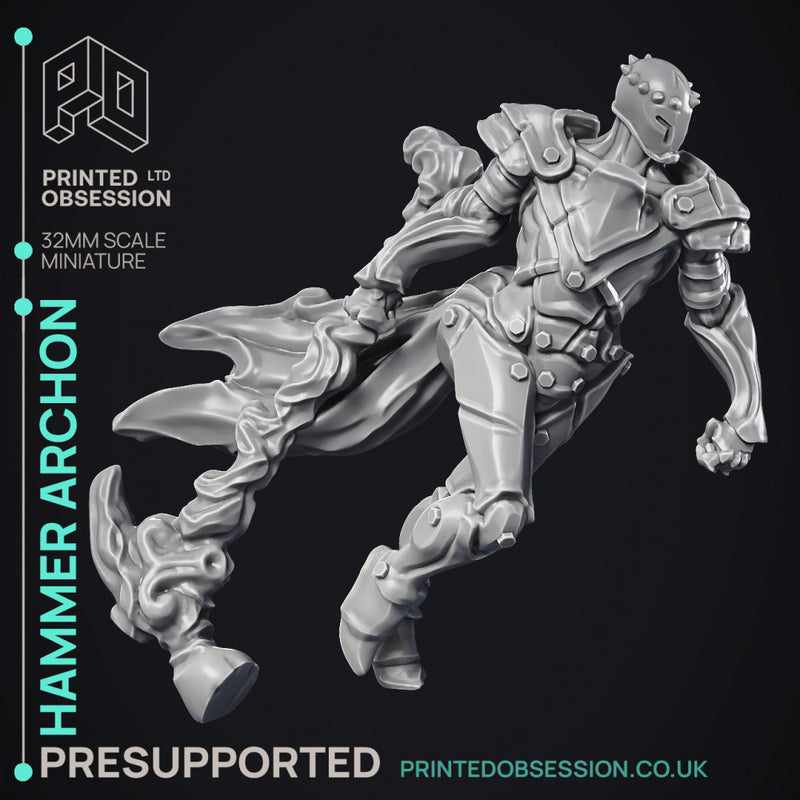 Hammer Archon - Celestial Construct - PRESUPPORTED - Heaven Hath No fury - 32 mm scale