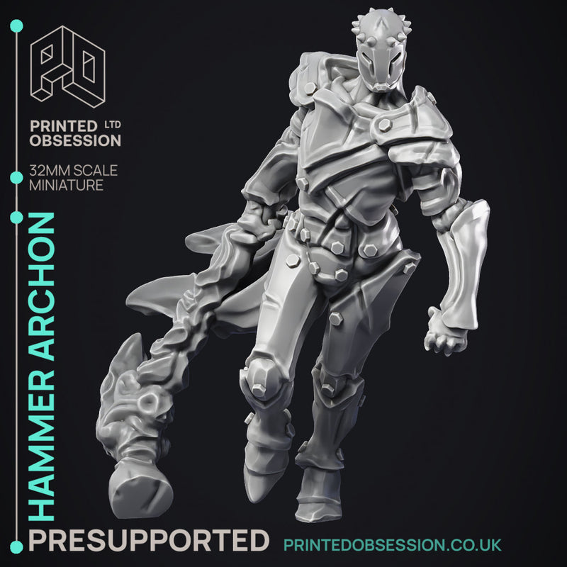 Hammer Archon - Celestial Construct - PRESUPPORTED - Heaven Hath No fury - 32 mm scale