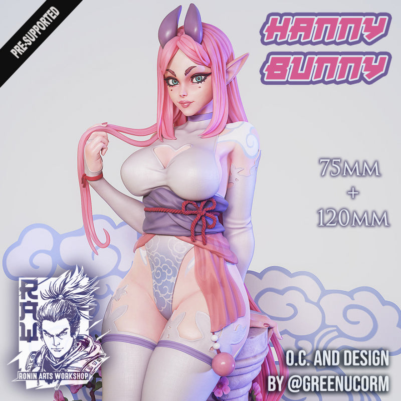 Hanny Bunny - 75mm and 120mm Pin-Up Figure - STL only - Only-Games