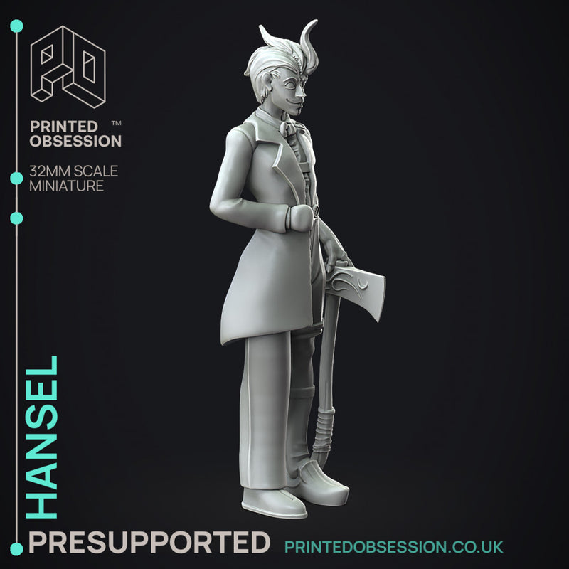 Hansel & Gretel - 2 Models -  PRESUPPORTED - Illustrated and Stats - 32mm scale