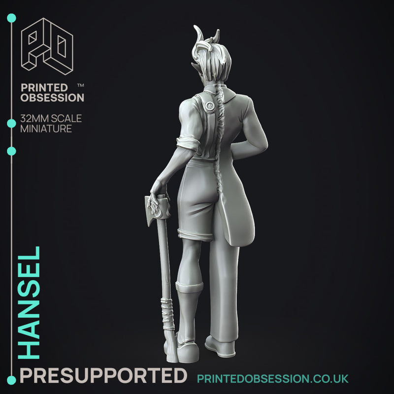 Hansel & Gretel - 2 Models -  PRESUPPORTED - Illustrated and Stats - 32mm scale