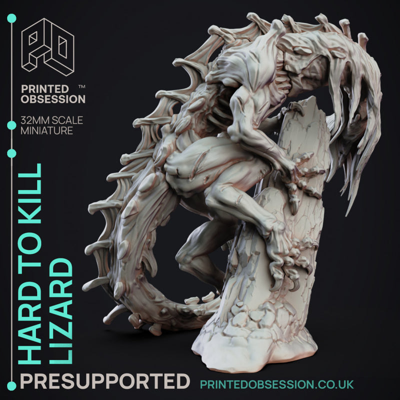 Hard To Kill Lizard - SCP "The D&D Incursion - PRESUPPORTED - 32mm scale