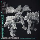Harpies - 3 Models - PRESUPPORTED - Hell Hath No Fury - 32mm scale