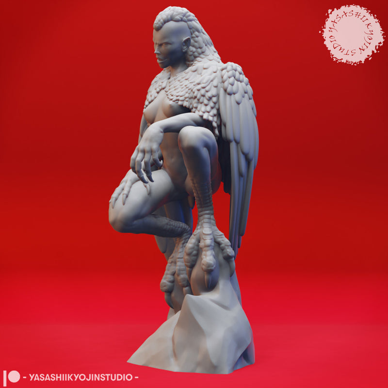 Perched Harpy - Tabletop Miniature (Pre-Supported)