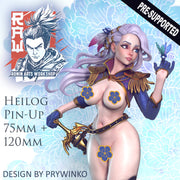 Heilog Pin Up (NSFW) - 75mm plus 120mm (Presuported) - STL only - Only-Games