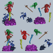 Heilog Pin Up (NSFW) - 75mm plus 120mm (Presuported) - STL only - Only-Games