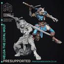 Helga - The Loyal Wolf - PRESUPPORTED - 32mm Scale