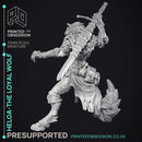 Helga - The Loyal Wolf - PRESUPPORTED - 32mm Scale