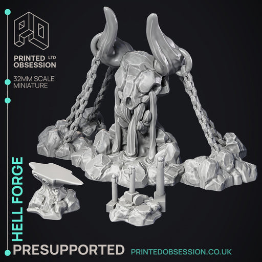 Hell Forge - Scenery - 3 Models - PRESUPPORTED - Hell Hath No Fury - 32mm Scale - Only-Games
