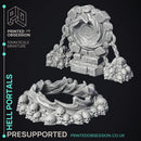 Hell Portals - Scatter Terrain - 3 Models - PRESUPPORTED - Hell Hath No Fury - 32mm Scale