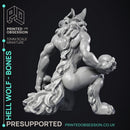 Hell Wolf - Bone - PRESUPPORTED - Hell Hath No Fury - 32mm Scale