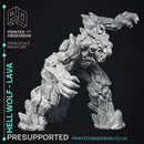 Hell Wolf - Lava - PRESUPPORTED - Hell Hath No Fury - 32mm Scale