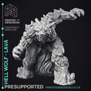 Hell Wolf - Lava - PRESUPPORTED - Hell Hath No Fury - 32mm Scale