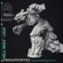 Hell Wolf - Lava - PRESUPPORTED - Hell Hath No Fury - 32mm Scale