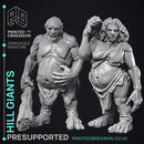 Hill giants - 2 Models - PRESUPPORTED - 32 mm scale