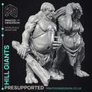 Hill giants - 2 Models - PRESUPPORTED - 32 mm scale