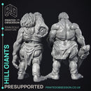 Hill giants - 2 Models - PRESUPPORTED - 32 mm scale