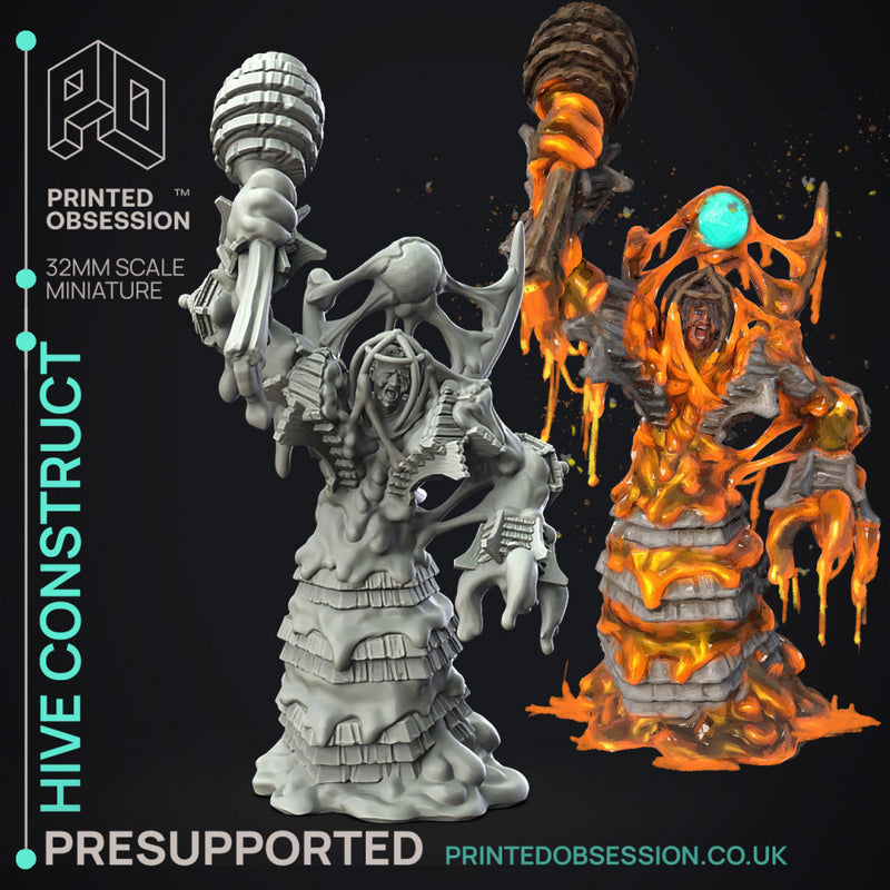 Hive Construct - Bee hive monster -  PRESUPPORTED - Illustrated and Stats - 32mm scale