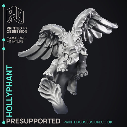 Hollyphant - Celestial Creature - PRESUPPORTED - Heven Hath no Fury - 32mm Scale - Only-Games