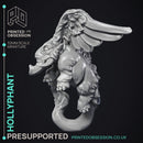 Hollyphant - Celestial Creature - PRESUPPORTED - Heven Hath no Fury - 32mm Scale
