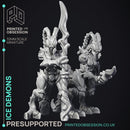 Ice Demon - 2 Models - PRESUPPORTED - Hell Hath No Fury - 32mm scale