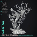 Ice Stag - Elemental Creature - PRE SUPPORTED - D&D - 32mm scale
