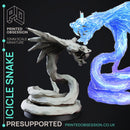 Icicle Snake - Elemental Familar - PRESUPPORTED - 32mm scale
