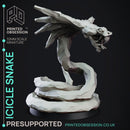 Icicle Snake - Elemental Familar - PRESUPPORTED - 32mm scale