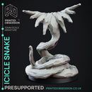 Icicle Snake - Elemental Familar - PRESUPPORTED - 32mm scale