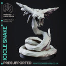 Icicle Snake - Elemental Familar - PRESUPPORTED - 32mm scale