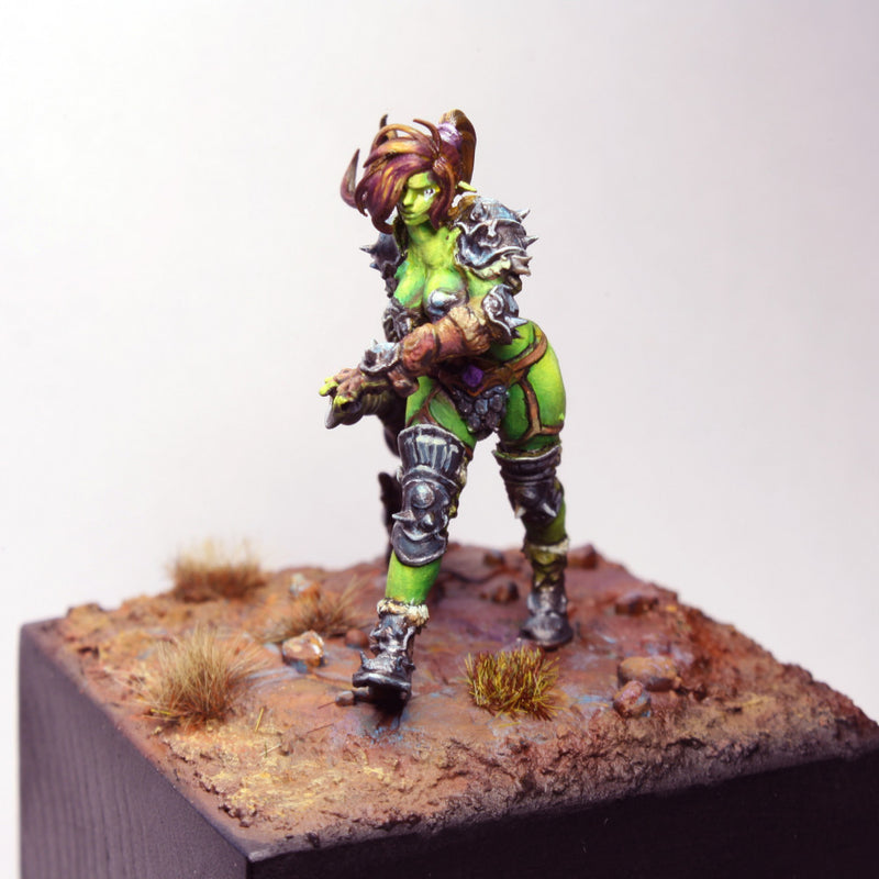 Shyron - Female Orc Axe Master - STL only - Only-Games