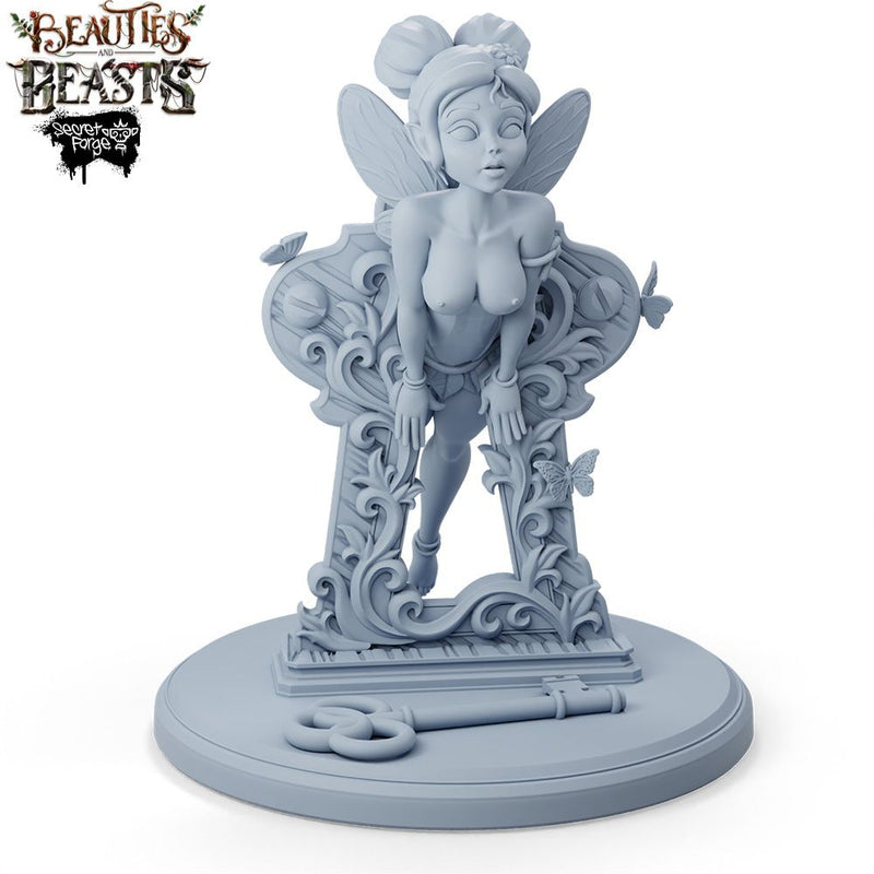 Fae Gon' Wild - Cheeky Escape - Fairy pinup stuck in keyhole, SFW & NSFW costumes