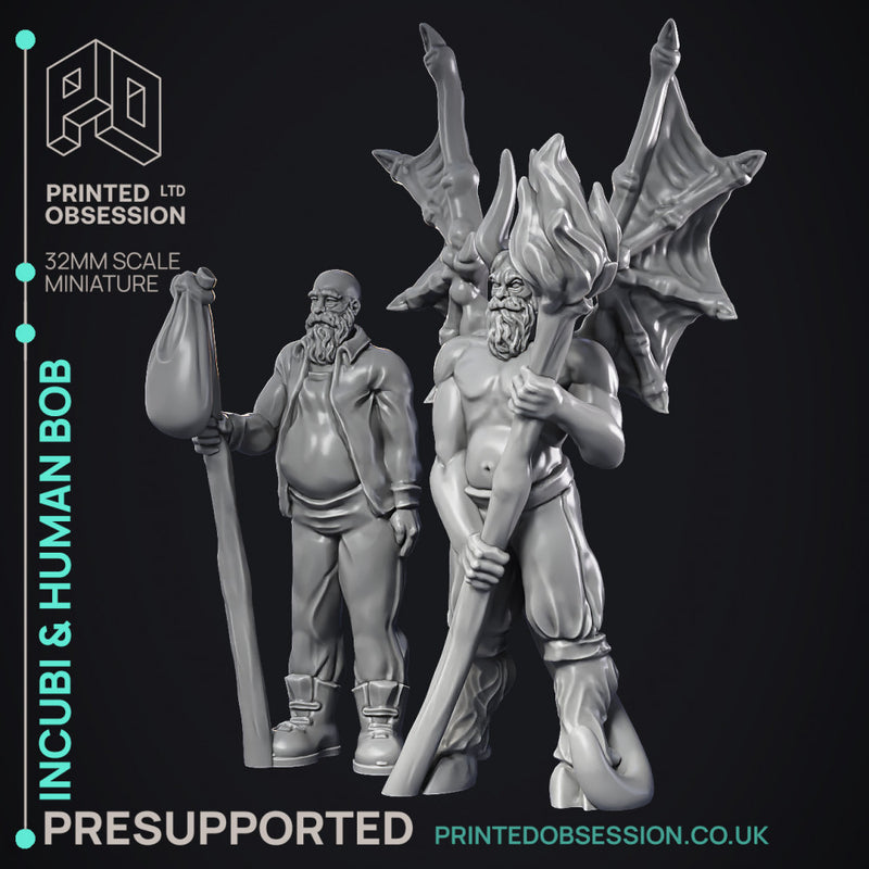 Incubi & human 'Bob' - lesser demon - PRESUPPORTED - Hell Hath No Fury - 32mm scale