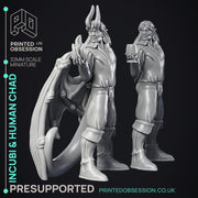 Incubi & human 'Chad' - lesser demon - 2 Models - Hell Hath No Fury - 32mm scale - Only-Games