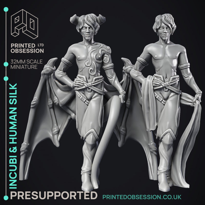 Incubi & human 'silk' - lesser demon - PRESUPPORTED - Hell Hath No Fury - 32mm scale