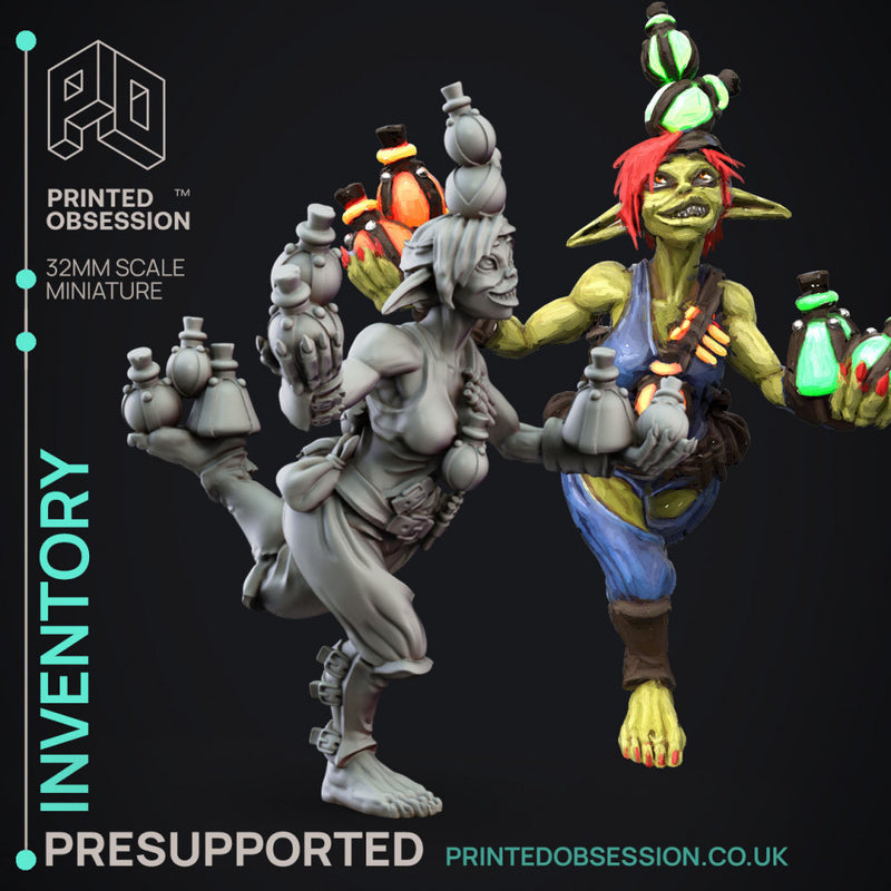 Goblin Brewers - 12 model pack - Joke coffee version included - PRESUPPORTED - 32mm scale