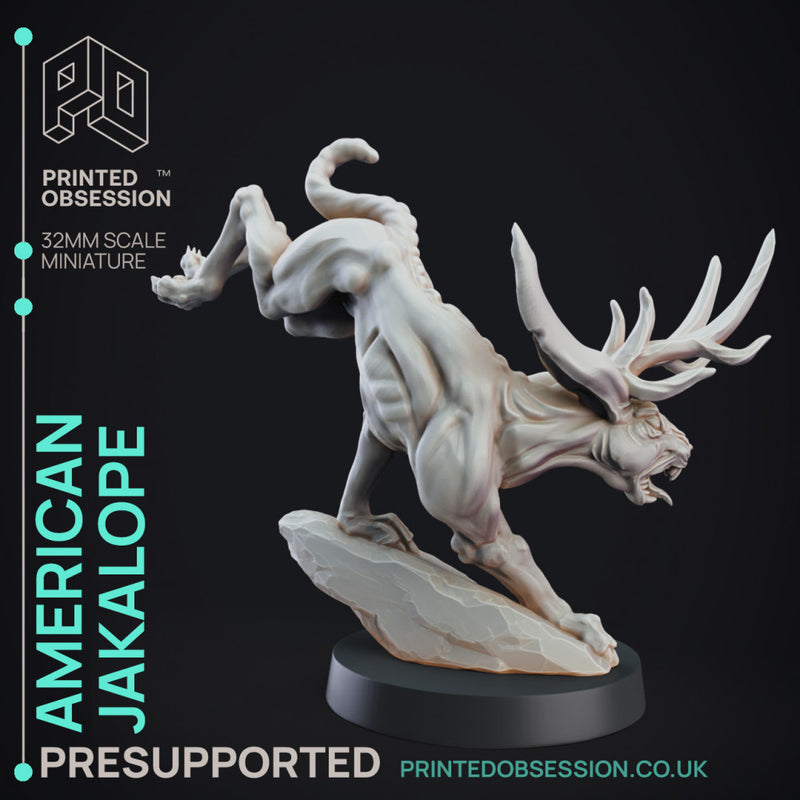 Jackalope - Cryptid - PRESUPPORTED - 32mm Scale