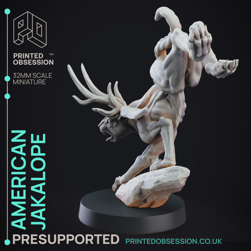 Jackalope - Cryptid - PRESUPPORTED - 32mm Scale