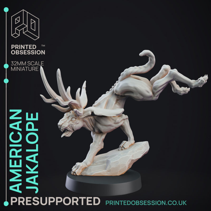 Jackalope - Cryptid - PRESUPPORTED - 32mm Scale