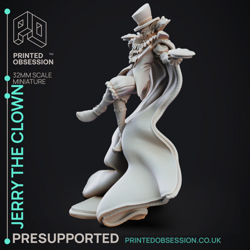 Jerry The Clown - Circus of Horrors - PRESUPPORTED - 32mm Scale